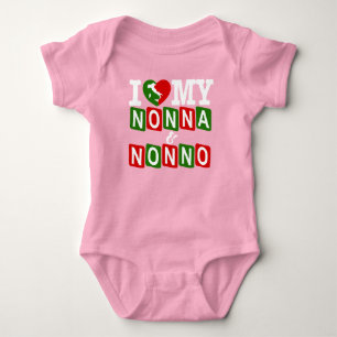 I Love My Nonna & Nonno Baby T-Shirt Bodysuit