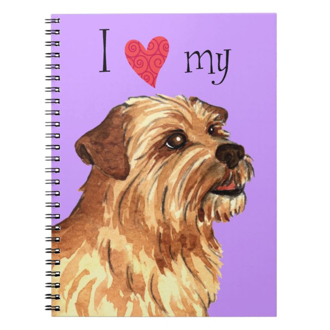 I Love my Norfolk Terrier Spiral Notebook (Front)