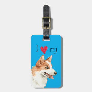 I Love my Norrbottenspets Luggage Tag