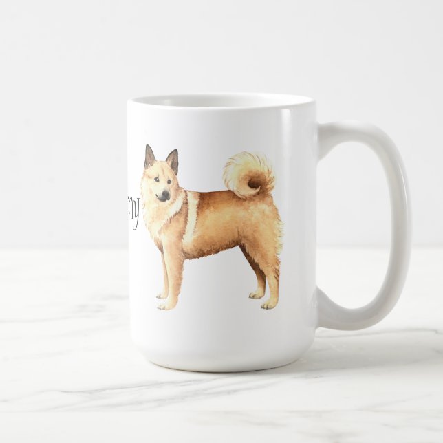 I Love my Norwegian Buhund Coffee Mug (Right)