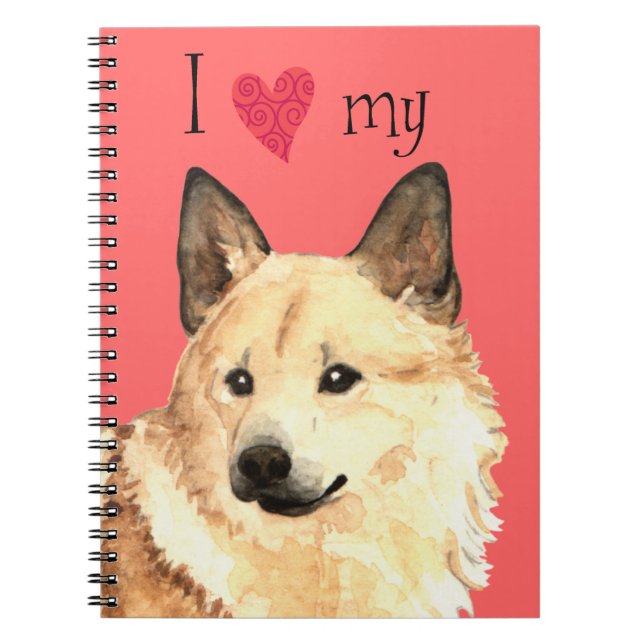 I Love my Norwegian Buhund Notebook (Front)