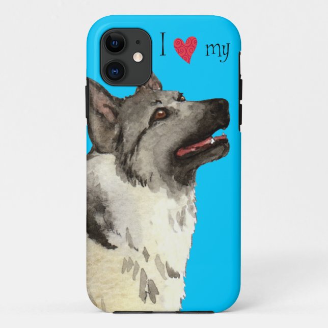 I Love my Norwegian Elkhound Case-Mate iPhone Case (Back)