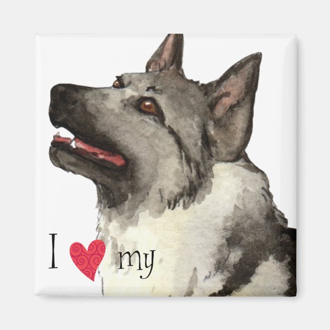 I Love my Norwegian Elkhound Magnet (Front)