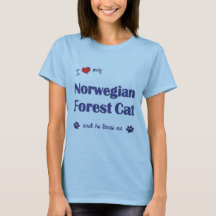 I Love My Norwegian Forest Cat (Male Cat) T-Shirt