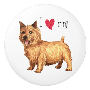 I Love my Norwich Terrier Ceramic Knob