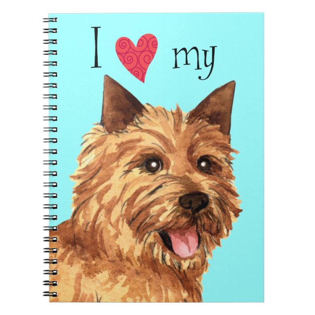I Love my Norwich Terrier Spiral Notebook (Front)