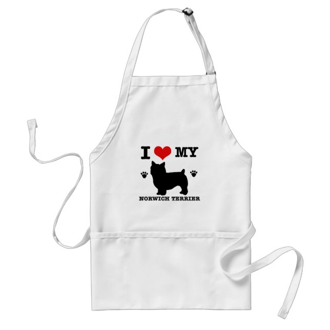 I Love my Norwich Terrier Standard Apron (Front)