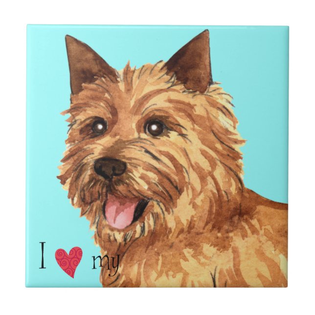 I Love my Norwich Terrier Tile (Front)