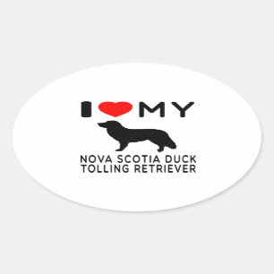 I Love My Nova Scotia Duck Tolling Retriever Oval Sticker