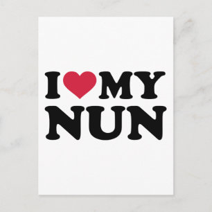 I love my Nun Postcard