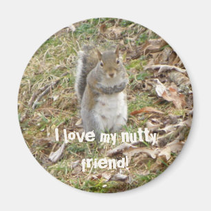 I love my nutty Friend, Squirrel Magnet
