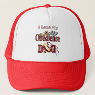 I love my obedience dog trucker hat