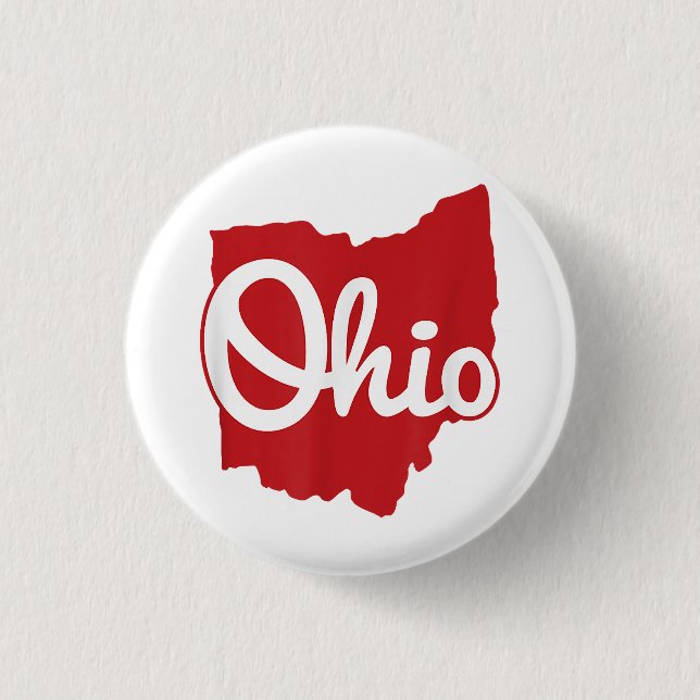 I Love My Ohio Home Script Ohio  3 Cm Round Badge (Front)