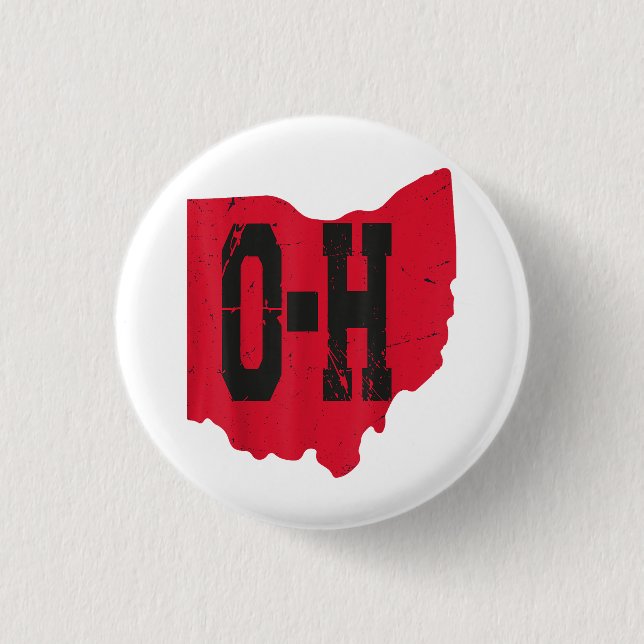 I Love My Ohio Home Script Ohio Buckeye State 3 Cm Round Badge (Front)