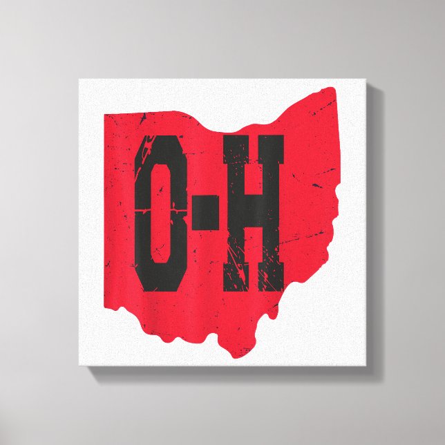 I Love My Ohio Home Script Ohio Buckeye State Canvas Print (Front)