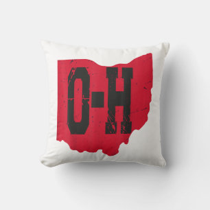 I Love My Ohio Home Script Ohio Buckeye State Cushion
