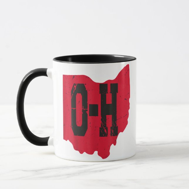 I Love My Ohio Home Script Ohio Buckeye State Mug (Left)