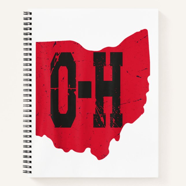 I Love My Ohio Home Script Ohio Buckeye State Notebook (Front)