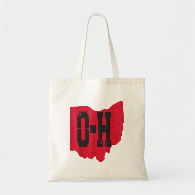 I Love My Ohio Home Script Ohio Buckeye State Tote Bag (Front)