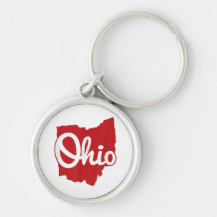 I Love My Ohio Home Script Ohio Key Ring