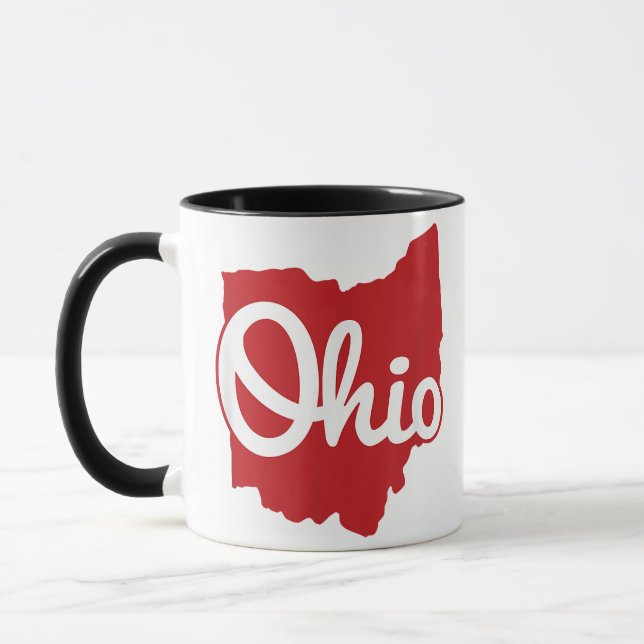I Love My Ohio Home Script Ohio  Mug (Left)
