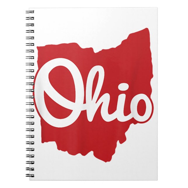I Love My Ohio Home Script Ohio  Notebook (Front)