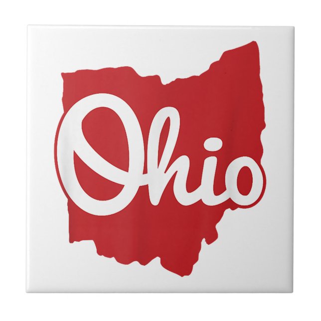 I Love My Ohio Home Script Ohio  Tile (Front)