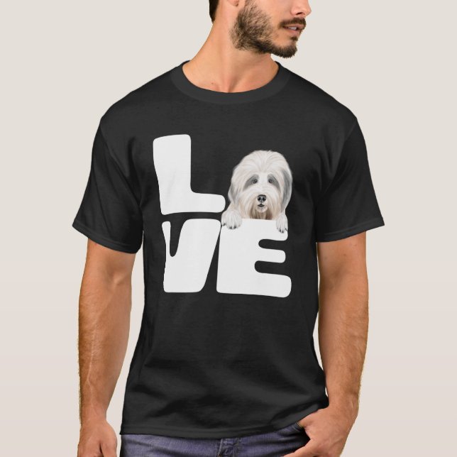 I Love My Old English Sheepdog Dog T-Shirt (Front)