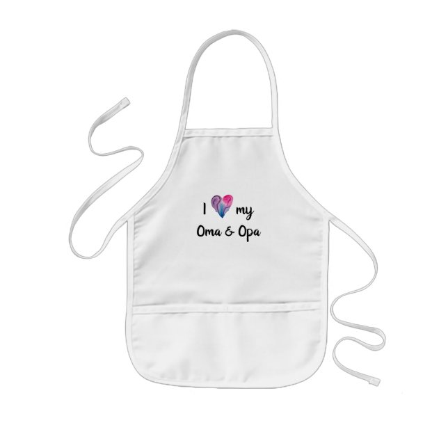 I Love My Oma and Opa Apron (Front)