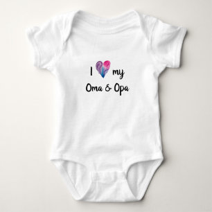 I Love My Oma and Opa Baby Bodysuit