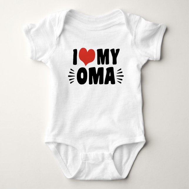 I love My Oma Baby Bodysuit (Front)