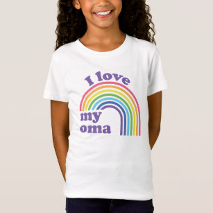 I Love My Oma - Cute Rainbow  T-Shirt