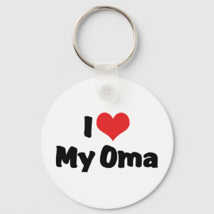 I Love My Oma Keychain