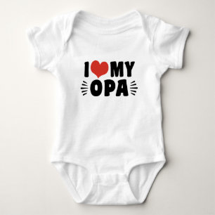 I Love My Opa Baby Bodysuit