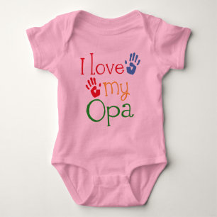 I Love My Opa (Handprints) Baby Bodysuit
