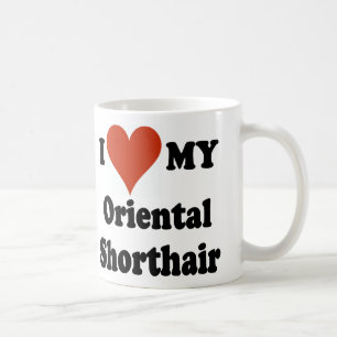 I Love My Oriental Shorthair Cat Merchandise Coffee Mug