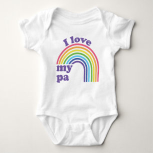 I Love My Pa - Cute Rainbow Baby Bodysuit