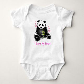 I Love My Panda Baby Bodysuit