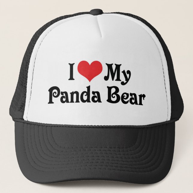 I Love My Panda Bear Trucker Hat (Front)