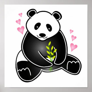 I Love My Panda print
