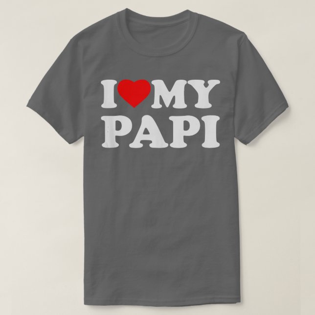 I Love My Papi Heart Tank Top  (Design Front)