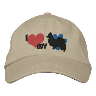 I Love my Papillon Embroidered Hat