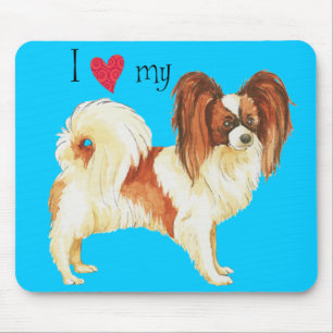 I Love my Papillon Mouse Pad