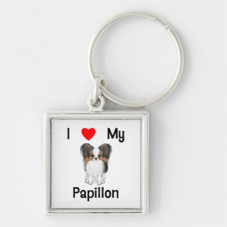 I Love My Papillon (picture) Key Ring