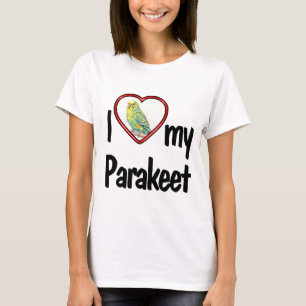 I Love My Parakeet - Your Pet Bird's Photo T-Shirt