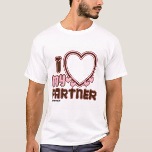  I Love My Partner Custom T-shirt in PINK 