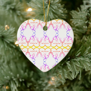 I love my partner • You are my home Ceramic Tree Decoration