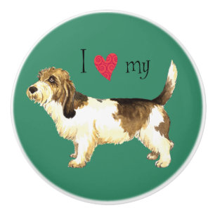 I Love my PBGV Ceramic Knob