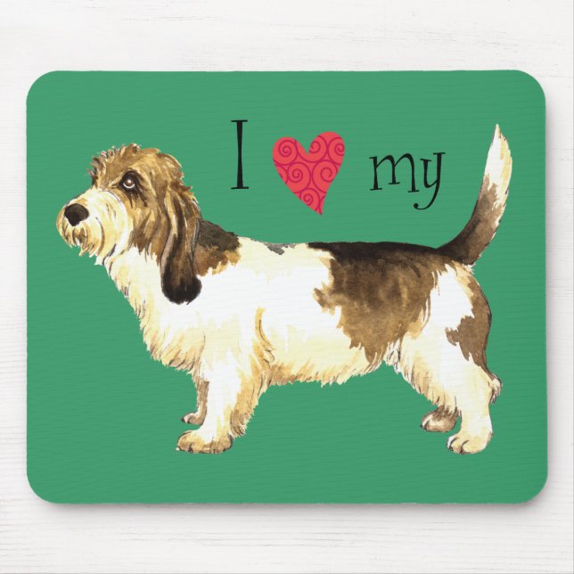 I Love my PBGV Mouse Pad (Front)
