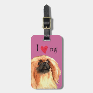 I Love my Pekingese Luggage Tag